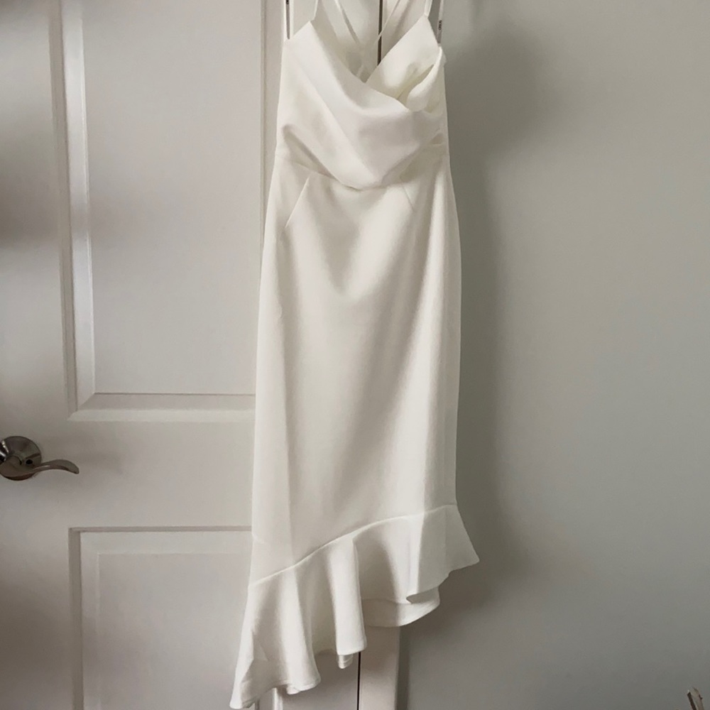 ASOS DESIGN scuba cami pephem midi dress